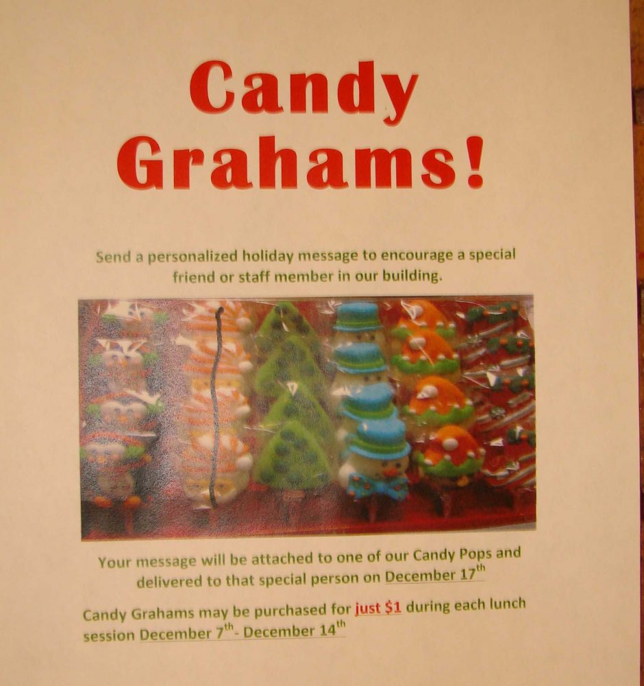 Candy Grahams available at all lunches