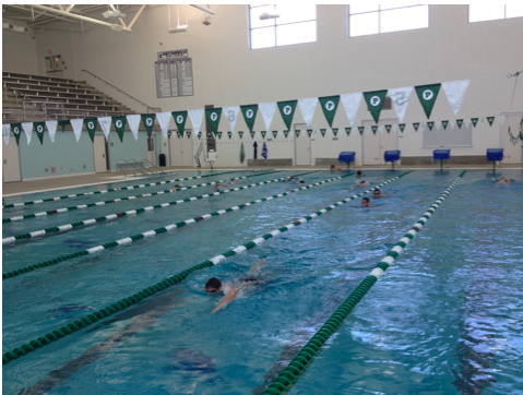 Boys swimming team gets to use the pool for the first time