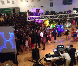 Pattonville is hosting a new dance this year called My Tie, a Sadie Hawkins-style dance where the girls ask the boys to go with them. Traditionally, Pattonville has two dances, homecoming and prom. Pictured is the high school gym during the 2013 homecoming dance.