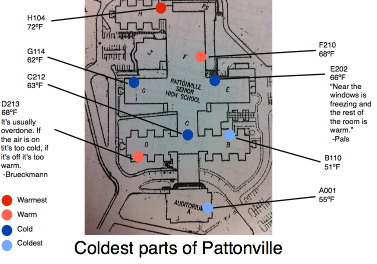 Coldest parts of Pattonville