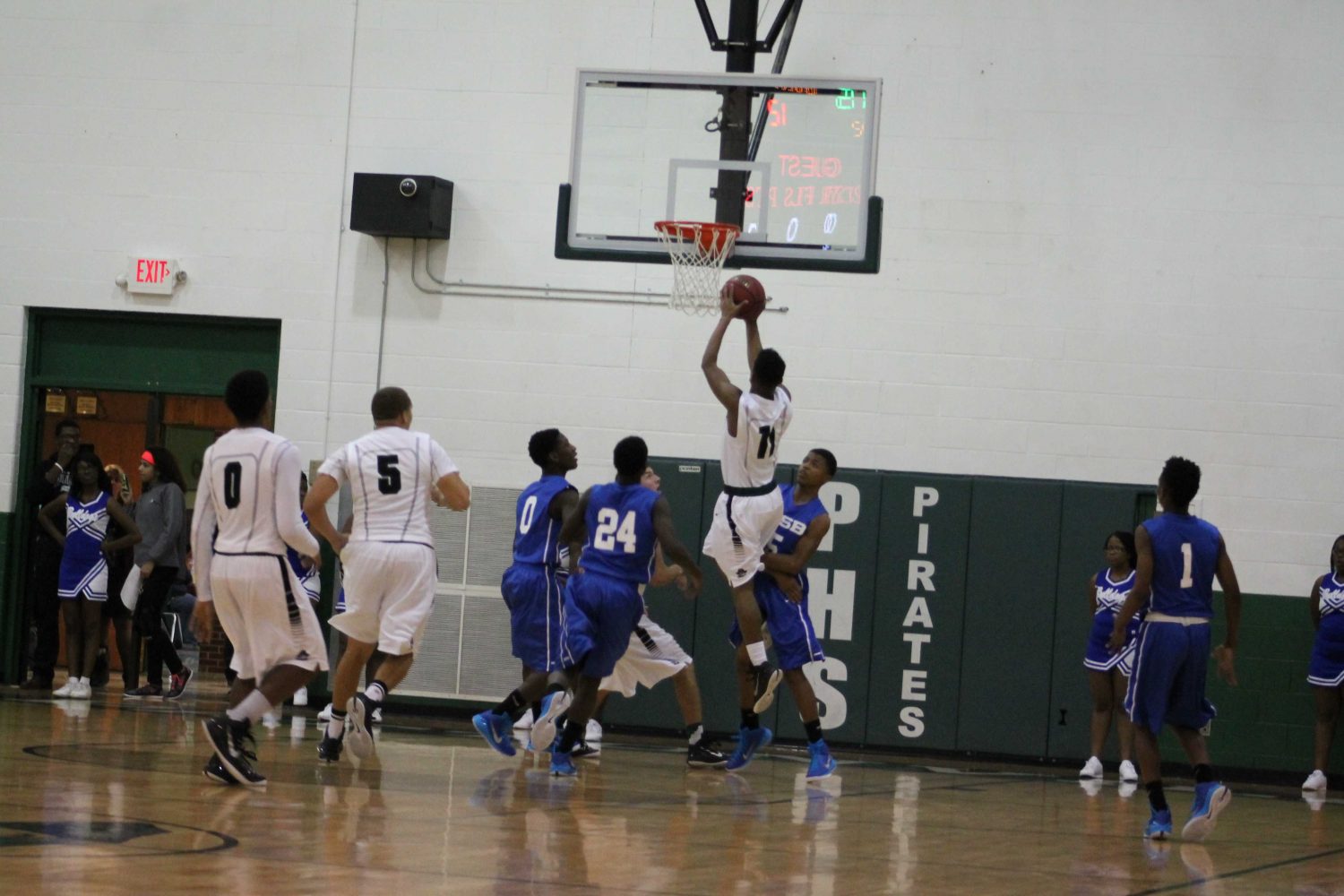 Deondre King goes up for a dunk in a game against McCluer South Berkeley.