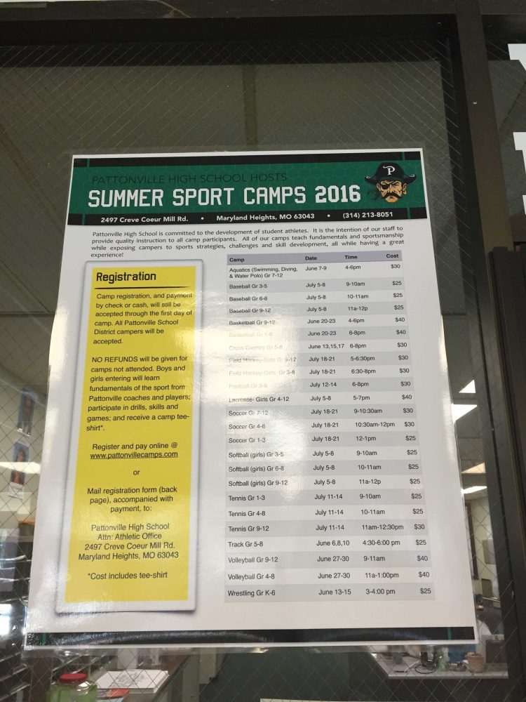 Pattonville summer sports camp registration now available