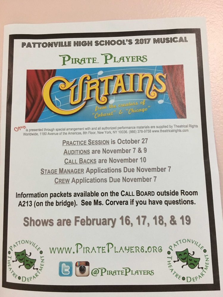 Musical auditions to be held Nov. 7 and 9