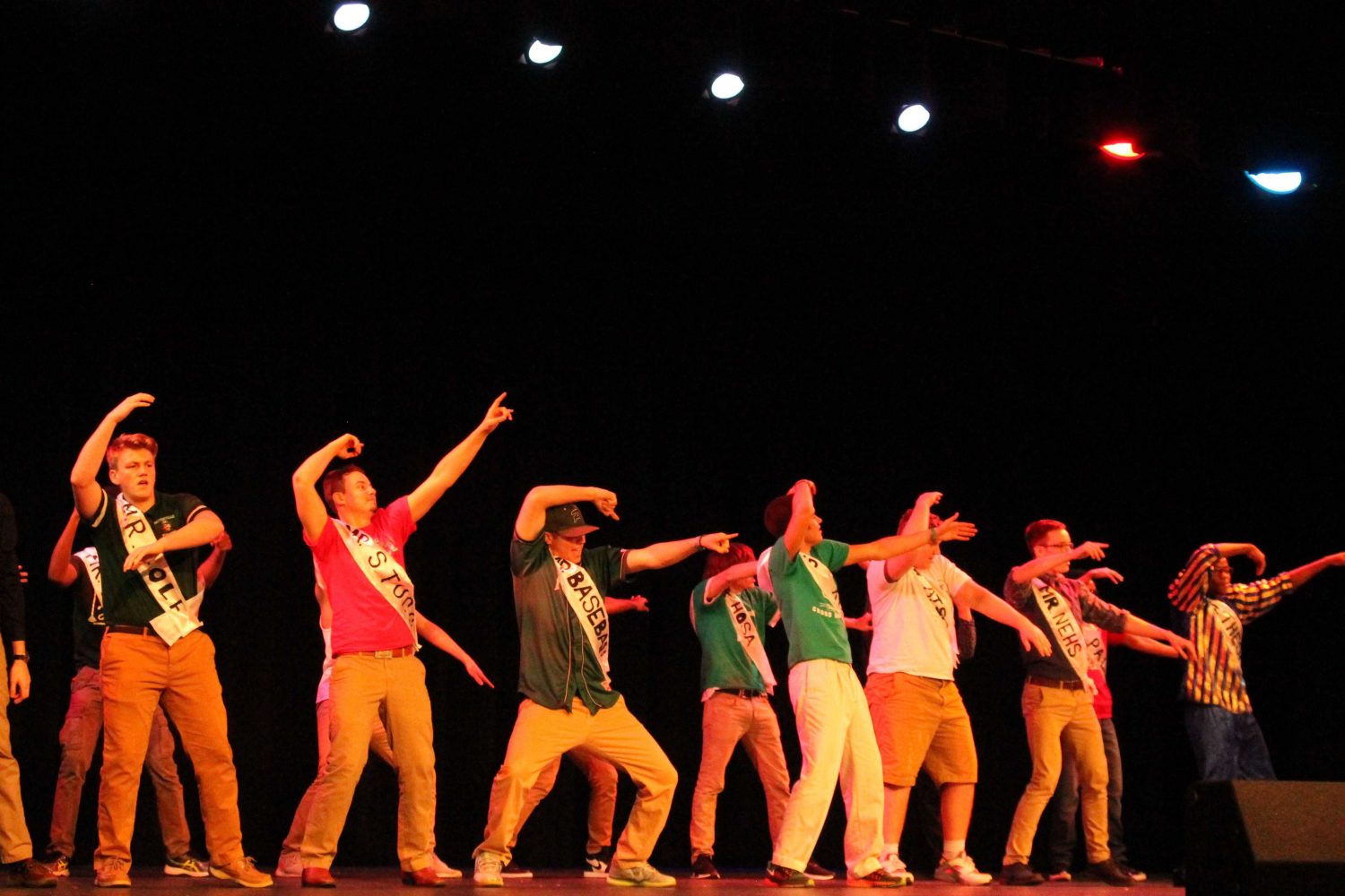 The Mr. PHS contestants perform a dance from the 2017 event. (file photo)