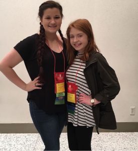 Haley Reynolds & Samantha Steinmeyer at Thespian Conference in January of 2017