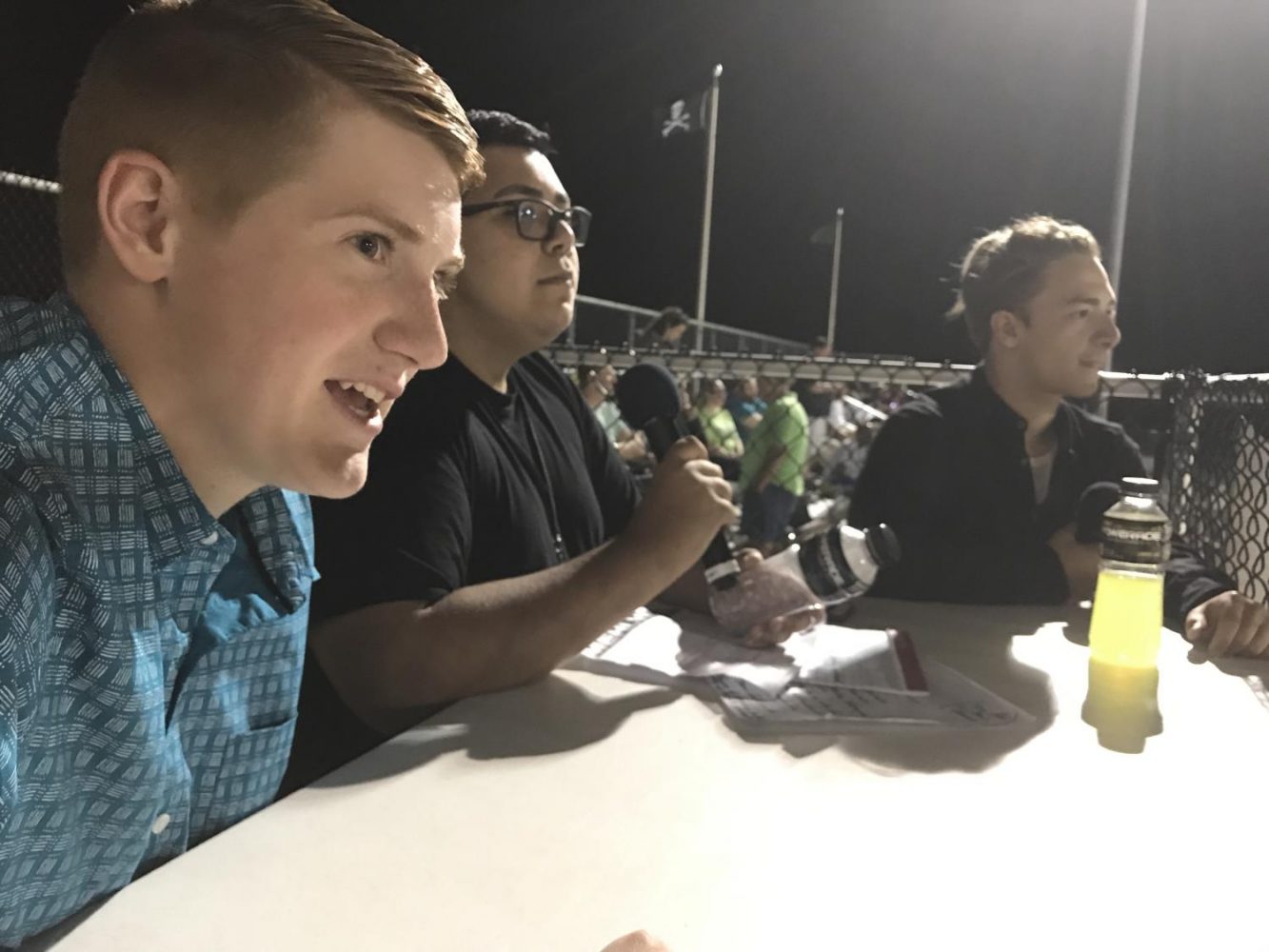 Students live stream football games