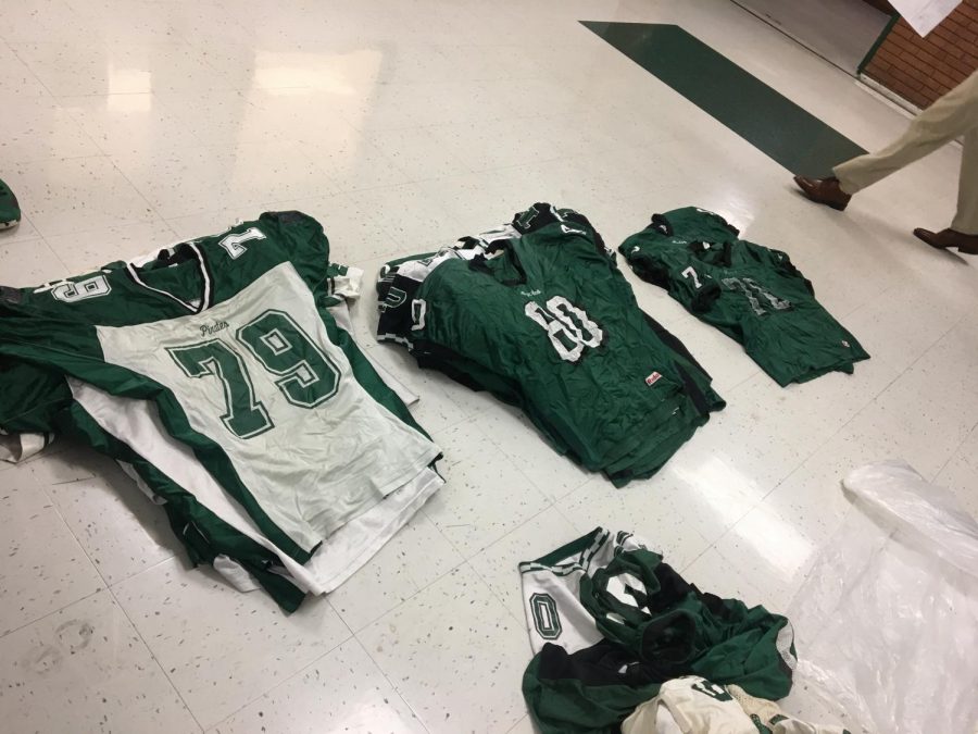 Old football jerseys being sold to fans