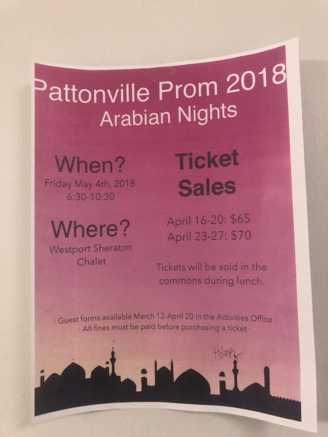 Information about 2018s Prom, with the theme Arabian Nights
