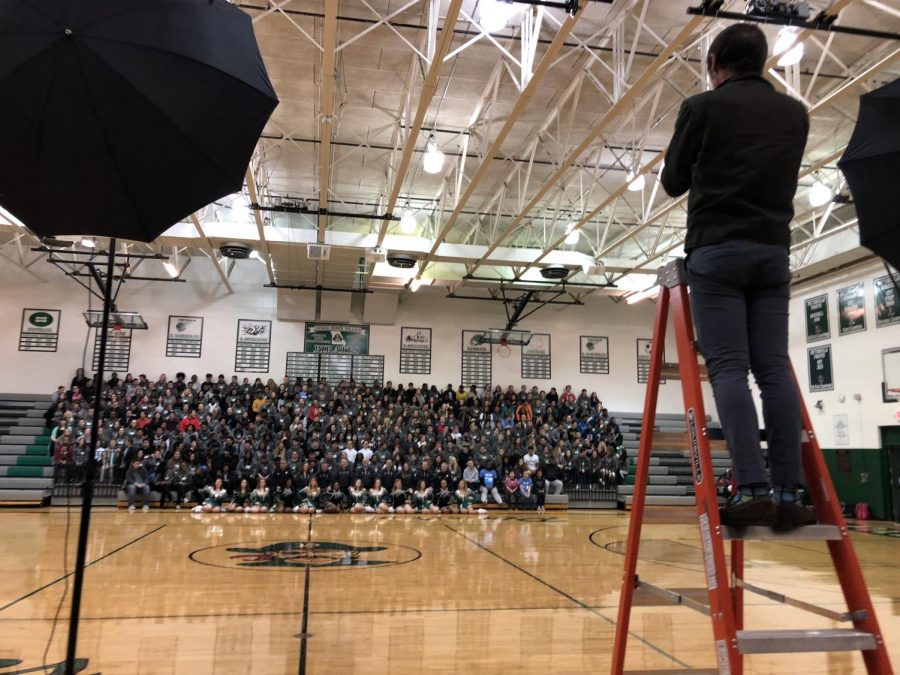 The Class of 2019 went to the main gym for the Senior Panoramic photo on Nov. 29.