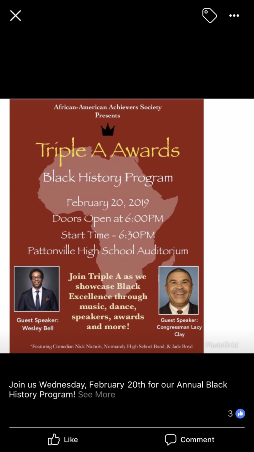 The 3rd Annual Triple A Black History Program will be held on Feb. 20