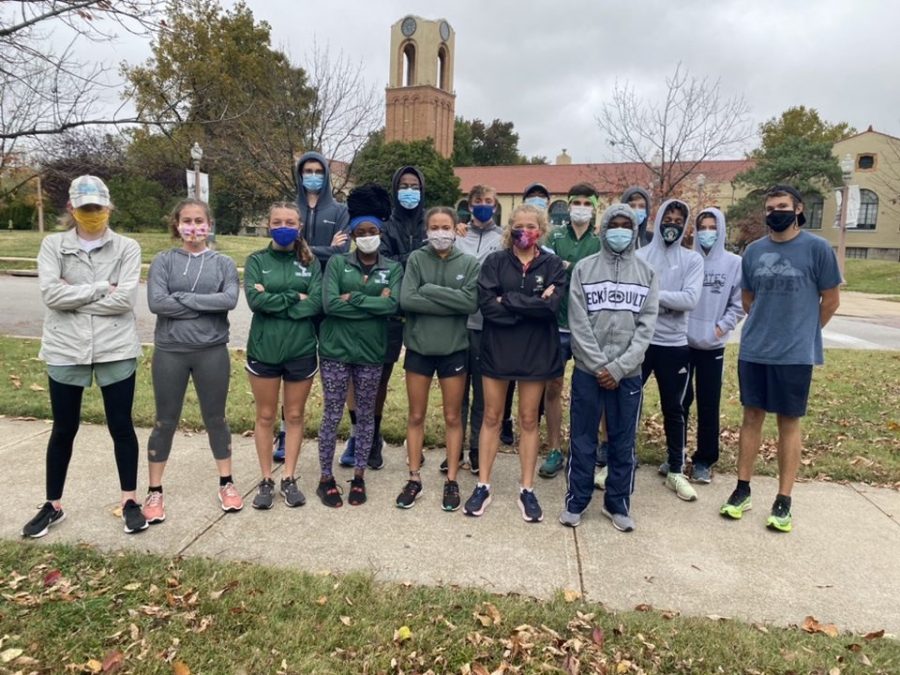 Varsity boys' and girls' cross country at Forest Park.