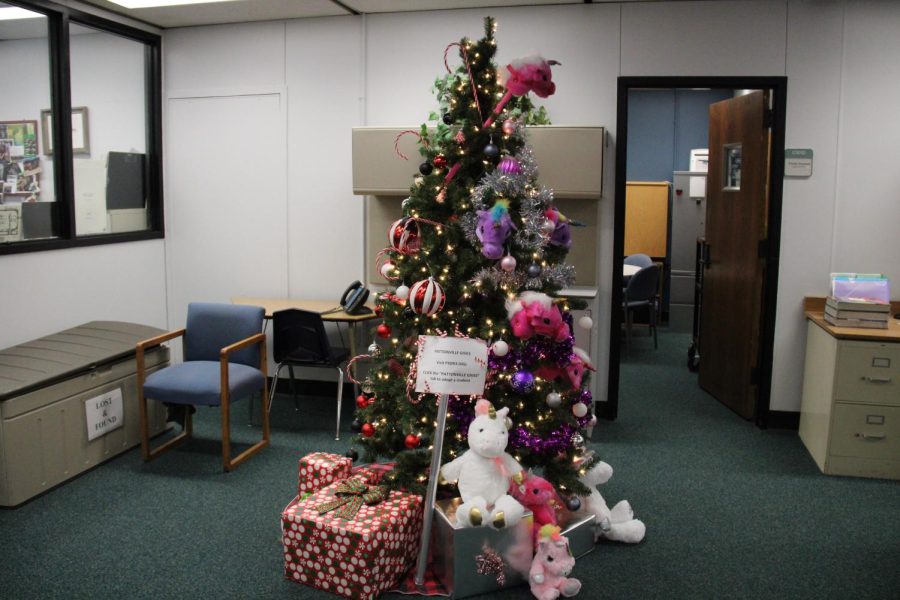 In the main office, staff has put up a Christmas tree and gifts are to show that kids are not alone to celebrate. 