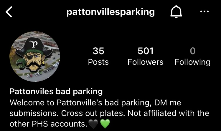 Standing+out+from+the+other+phs+accounts%2C+%40pattonvillesparking+is+by+far+the+most+popular.+It+is+an+account+that+features+examples+of+bad+student+parking+in+the+schools+lot.+