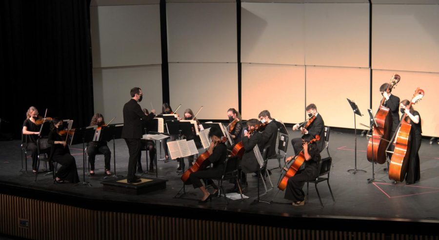 On Friday, March 4, Symphonic Orchestra directed by Mr. Rueschhoff took home an Exemplary rating after not having large group last year due to the pandemic. Mr. Rueschhoff, as his first year as the PHS Orchestra Director, said he was basically worried about everything. 