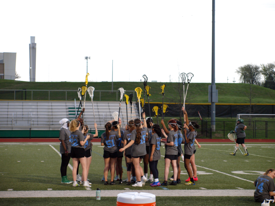 Pattonville's JV Girls' Lacrosse team worked together to progress their skills. Over the season the girls' improved their understanding of the game through teamwork. 