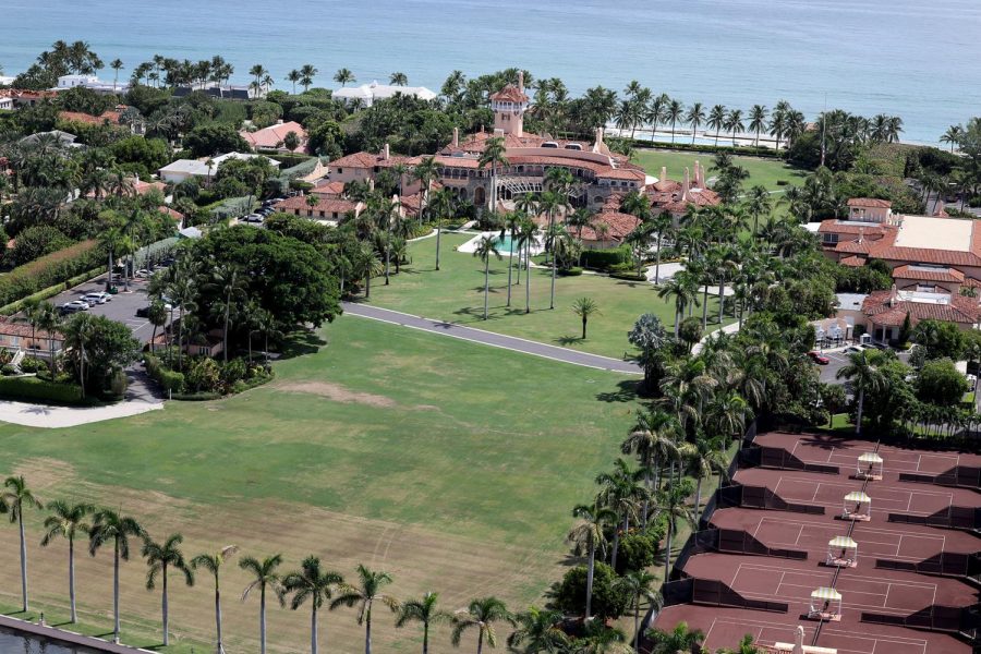 In this aerial view, former U.S. President Donald Trumps Mar-a-Lago estate is seen on Sept. 14, 2022, in Palm Beach, Florida. Trump either abandoned or failed to prove core privilege issues that he originally raised in pushing for a special master to review documents seized from his Mar-a-Lago home, the Justice Department said. Joe Raedle/Getty Images/TNS.