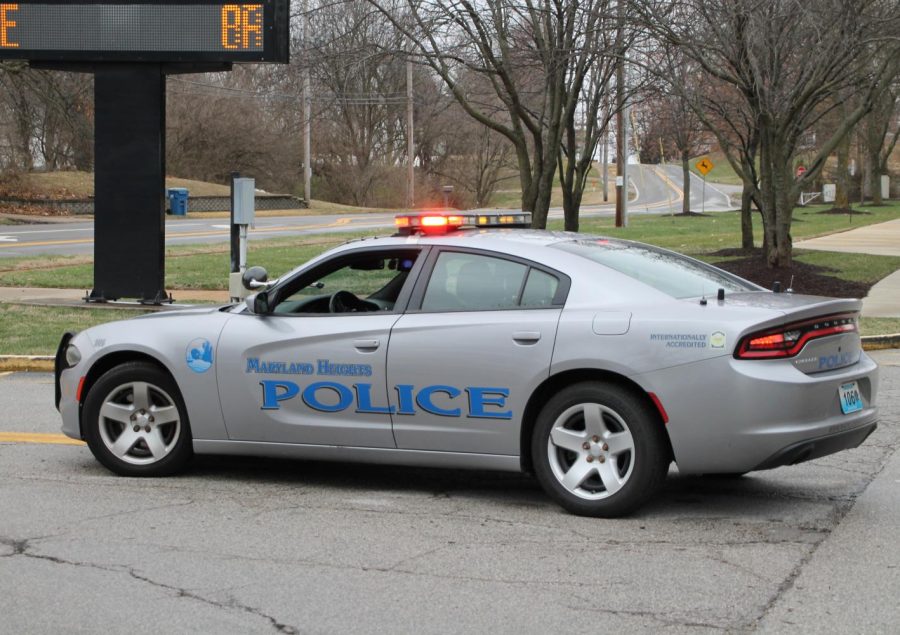 Maryland Heights Police Department sits at the main entrance of campus. During normal school hours, four SRO officers are on campus, however, this week there have been more officers on campus.