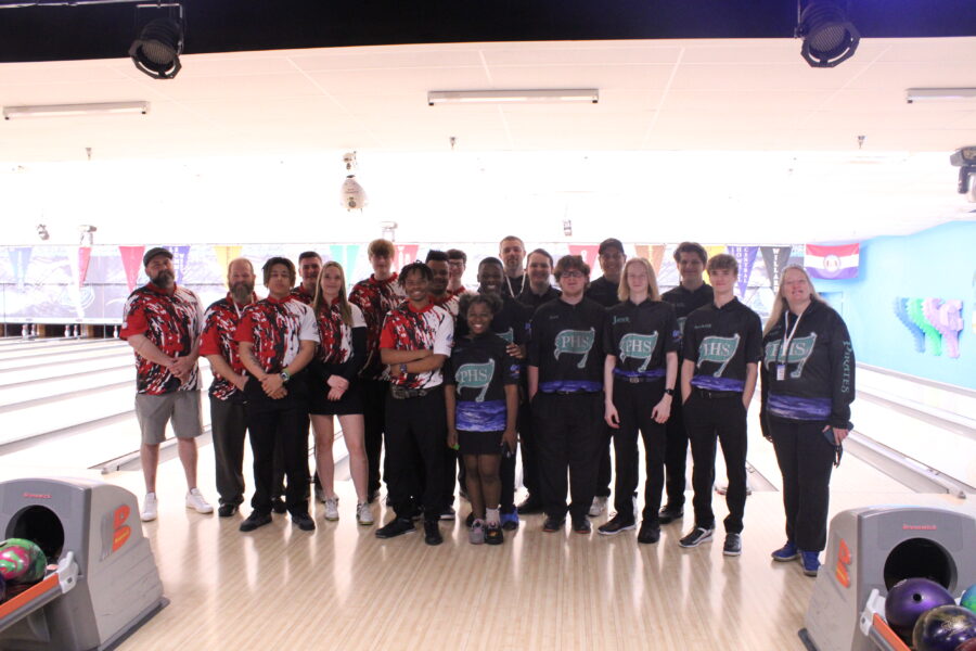 PHS%E2%80%99+bowling+team+competed+against+Hazelwood+West+as+well+as+over+20+other+schools+at+the+state+scratch+tournament+on+May+6.