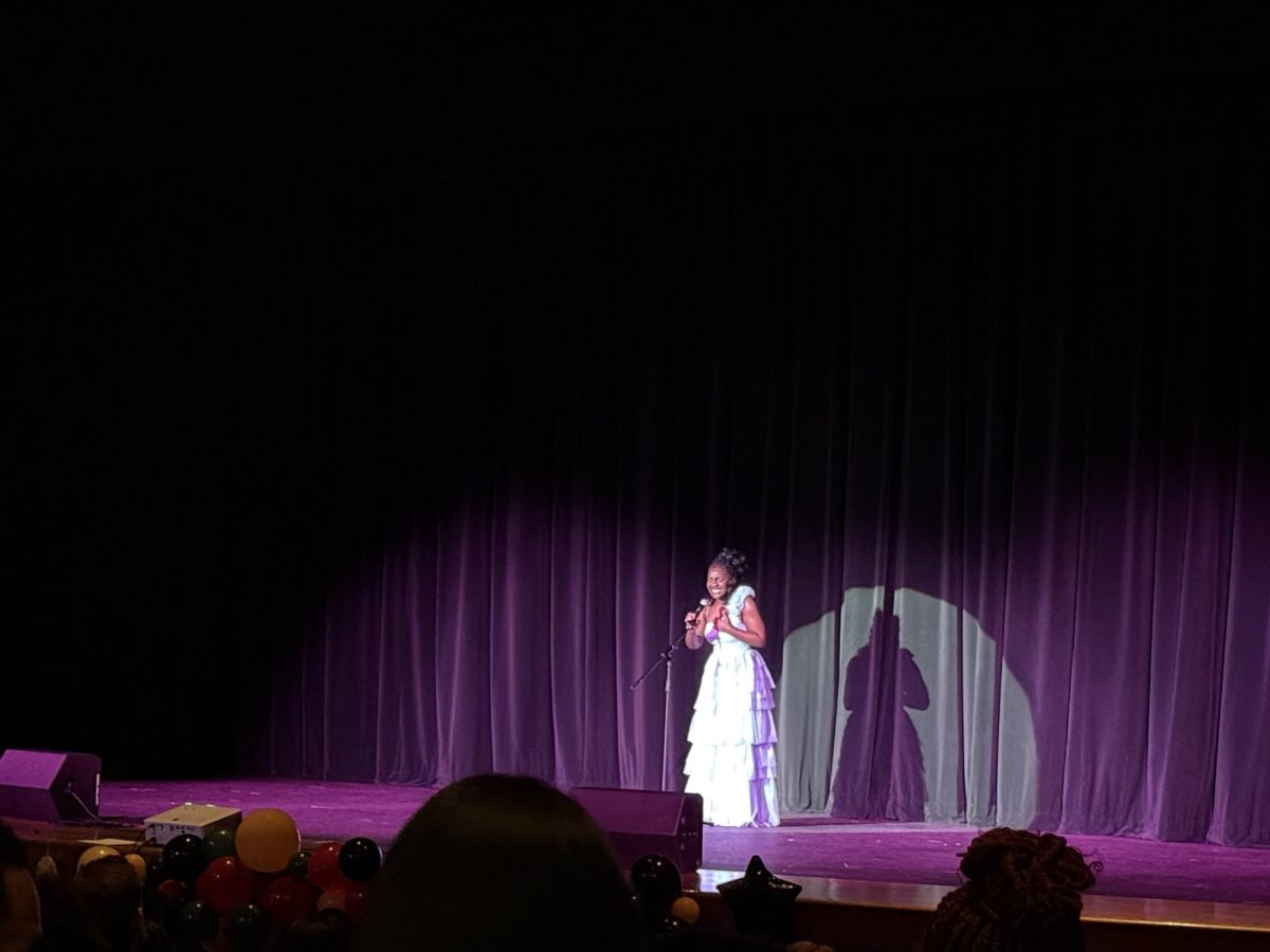 Sophomore Carina Tshitenge performed "Misty" by Ella Fitzgerald during the tribute to the 1920s.  