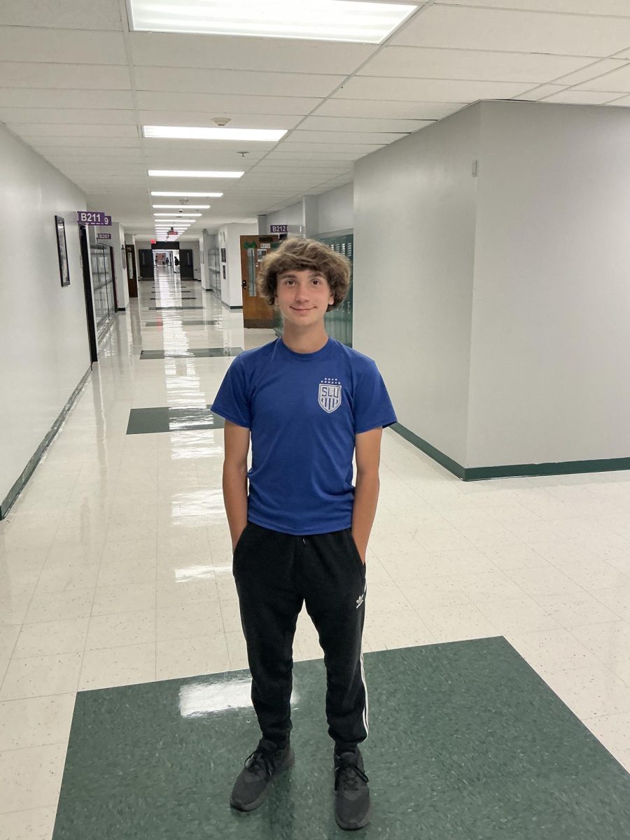 Sophomore Radley Bergfeld is a varsity soccer player. This is his 10th year playing soccer and his second year on varsity. 

What's your favorite hype song? “One Dance” by Drake 
What advice would you give to incoming athletes? “Just make sure you get involved, and if you can, go to any of the summer stuff and get experience with the coaches.”
How has your sport changed or impacted your life? “It has helped build connections and it helps me stay mentally prepared.”
